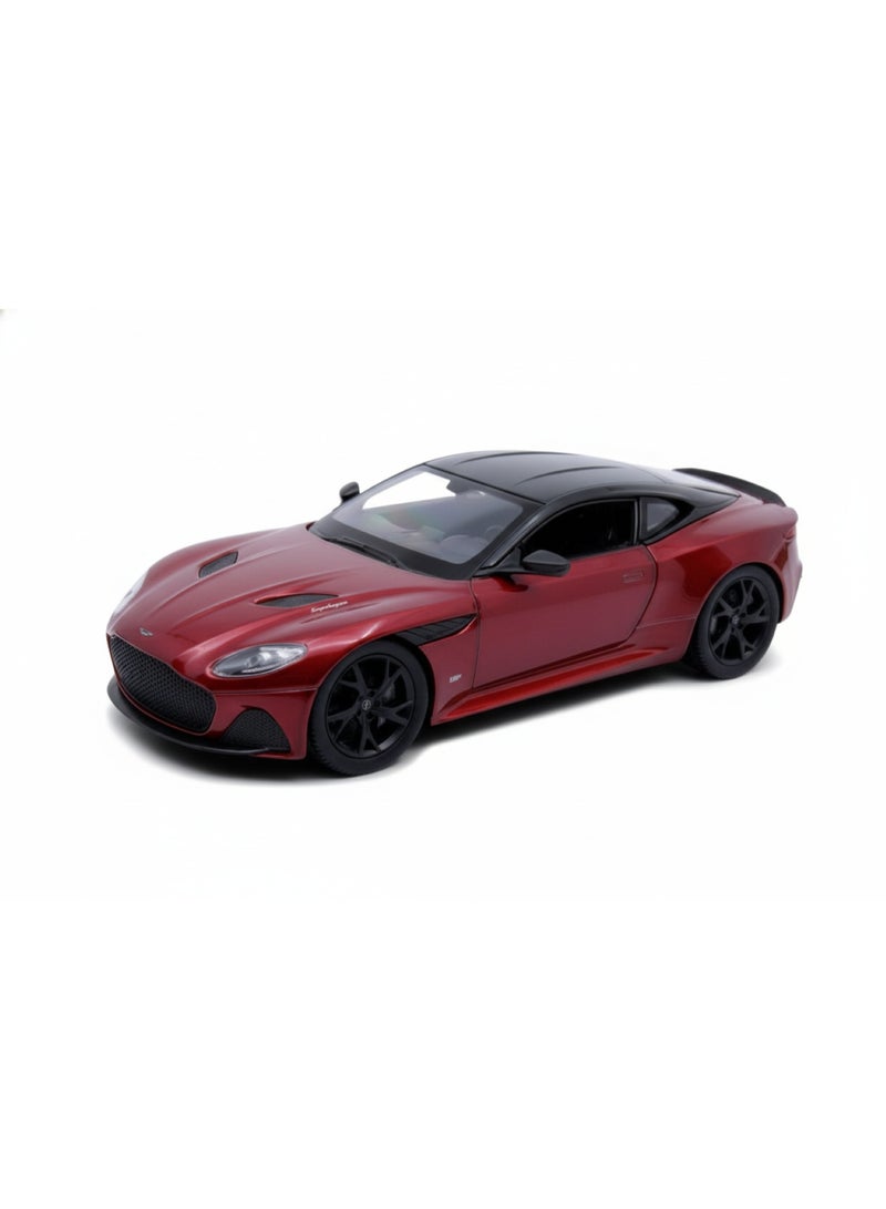 Welly 1:24 Scale Aston Martin Die-Cast Model - Red and Black Roof - Detailed Sports Coupe Replica with Realistic Wheels and Grille - Modern Supercar Display Piece - Image 1
